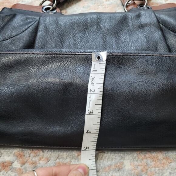 Clarks Black and Brown Leather Purse with Removable Clutch - Picture 3 of 13